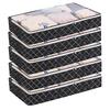 Caixa de Armazenamento para Colcha de Linho Sintético Personalizada, Caixa de Armazenamento Sob a Cama, Caixa de Armazenamento de Roupas de Tecido, Cesto de Roupas Sujas Grande Capacidade Multi-Estilo