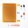 Kit de placa perfurada placa de circuito produção DIY treinamento de soldagem para estudantes placa de prática de soldagem de componentes eletrônicos peças