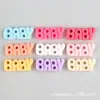 Acessórios para Capa de Celular, Acessórios de Resina, Cola Creme, Tags de Letras em Inglês para Bebê, Presilhas de Cabelo DIY, Patches Decorativos para Cabelo
