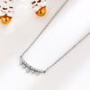 Collar de plata esterlina S925 con diamante de un carácter, sentido de alta gama, temperamento combinable, cadena para la clavícula, joyería de moda, collar de nicho para mujer