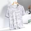 Camiseta de manga corta para hombre, marca de moda de verano, holgada, de media manga, novedad de 2025, para fitness, running, sencilla, estampada.
