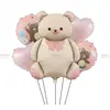 Globo Mágico de Oso Mate de 18 pulgadas Arreglo de Cumpleaños Decoraciones Atmósfera de Fiesta Accesorios para Fotos Globos de Película de Aluminio