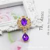 Placa de Flor de Liga de Vidro de Cristal Gotas d'Água Fivela de Diamante Barra lolita Artesanal diy Laço Acessórios de Cabelo Material