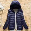 Abrigo Ligero Acolchado de Algodón con Capucha para Mujer, Estilo Coreano de Moda, Ajustado, Moda Femenina, Rebaja de Fin de Temporada