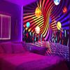 Tapiz fluorescente más vendido Amazon comercio exterior impresión digital caricatura Cielo Estrellado tela colgante fluorescente fabricantes de decoración del hogar