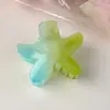 Lindo Pasador de Flor con Gradiente de Gelatina Estilo Marino Gradiente Estrella Colorida PC Geométrico Pequeño Pasador Versátil Accesorio para el Cabello