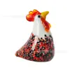 Decoración de Artesanía de Cristal para Escritorio Sala de Estar Zodiaco Pollo Colorido Decoración de Animales Lugar Turístico Pequeño Regalo