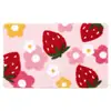 Alfombrilla de Pie Absorbente para Puerta de Baño, Alfombrilla de Suelo Doméstica para Entrada de Baño, Flores Pequeñas Frescas, Imitación de Cachemira, Cómoda