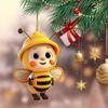 Nuevo 2D Nuevo Lindo y Lindo Juego de Abejas Decoración para Coche Colgante para Espejo Retrovisor de Coche Regalo Árbol de Navidad