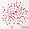 Fundo plano Super Flash Vermelho de Ano Novo Forma especial Diamante para unha Misturado Strass de Vidro Mini Coração Broca de Unha Atacado
