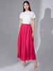 Falda Midi Estilo Miyake, Primavera y Verano de Cintura Alta, Diseño con Pliegues, Falda Larga Plisada Informal Suelta Irregular Única Línea A