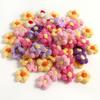 Flores Pompon Tejidas a Mano DIY Accesorios Multicolor Joyería Bolsas Productos Terminados Venta al por Mayor en Stock
