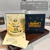 Tarjeta de felicitación Amazon Creative de alta gama, tarjeta de cumpleaños emergente 3D, tarjeta con estampado en caliente, música y luces, souvenir con polvo dorado