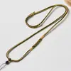 Atacado de Fábrica Simples Estilo Corda Duas Cores Linha Plana Corda de Colar Fivela de Segurança Jade Hetian Âmbar Pingente Corda para Pendurar Acessórios de Joias Corda