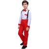 Traje de Actuación de Coro Infantil de Año Nuevo Traje de Pantalones con Tirantes de Lentejuelas para Niño Chaleco Traje Traje de Actuación de Recitación Infantil