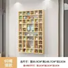 Estante de rejilla de pared para exhibir antigüedades, juego de té de madera maciza y estante de exhibición de té, estante de rejilla de pared para tazas y teteras, gabinete de múltiples tesoros