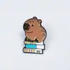 Broche de Capibara Personalizado y Creativo, Set de Serie de Caricaturas Lindas de Capibara, Accesorios de Insignia de Metal