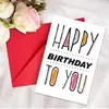 Colección de Tarjetas de Felicitación de Cumpleaños Nuevas Transfronterizas Animal Texto Mensaje de Cumpleaños Universal Tarjeta Plegable con Sobre