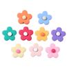 Fabricante en stock de resina esmerilada elegante flor redondeada de cinco pétalos DIY accesorios para el cabello para niños carcasa de teléfono móvil material de belleza