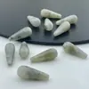 Piedra natural cristal medio agujero redondo gota de agua colgante DIY collar colgante pendientes accesorios de joyería puesto artesanía