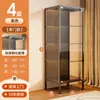 Armário Artesanal Vitrine de Vidro Armário de Dor com Fechadura e Porta Estante à Prova de Poeira Modelo Transparente Armário de Armazenamento Rack de Armazenamento de Brinquedos