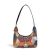 Bolsas de Puntada Transfronteriza de Color Contrastante para Mujer 2025 Nuevo Otoño Versátil Bolso de Hombro Cruzado Casual y Elegante Bolso de Axila