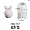 Molde Coelhinho da Páscoa Coelho Ovo Coelho de Orelha Dobrada Ovo Coelho Cabeça de Coelho Vela Aromática Gesso Molde de Silicone