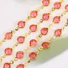 Cadena de Diamante de Vidrio con Borde de Zircón de Color Conservante Color Cobre Puro 6.8mm Accesorios para Joyería DIY Pulsera Materiales Hechos a Mano