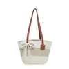 Bolsa de Ombro de Palha Feminina 2026 Nova Moda para o Trabalho Férias de Verão na Praia Tote Bag