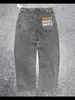 Jeans Reto Bordado Hip Hop High Street Estilo Americano Masculino Slim-fit Versátil Tendência Calça Jeans