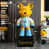 Urso Dj Violento Pintado à Mão Grande Ornamento de Chão para Sala de Estar, Hotel, Transmissão ao Vivo Criativa, Novo Produto 2025, Envio Direto da Fábrica