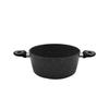 Olla de sopa profunda de doble fondo, gelatina de piel de burro hervida, sartén antiadherente sin recubrimiento, olla de cocina, estilo japonés, aluminio para el hogar, doble asa, olla de sopa de piedra maifan