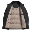 Chaqueta de Plumón para Hombre 2026 Otoño/Invierno Cuello Campana Estilo Camisa Juvenil Negocios Casual Cálido Acolchado Térmico