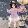 Vestido para niña, nueva colección otoño 2026, elegante vestido floral para niños, atuendo de otoño muy lindo, vestido sudadera para bebés niñas
