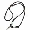 Corrente longa para suéter cordão trançado corda de colar de jade atacado corda com pingente de contas de ágata e jade corda grossa corda trançada