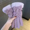Guantes de Invierno para Mujer, Engrosados y de Terciopelo, Cálidos y a Prueba de Frío, Pantalla Táctil, Lazo de Ciclismo de Invierno, Modernos, Suaves y Amigables con la Piel