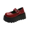 Mocassins Mary Jane Step-on 2026 Estilo Novo de Primavera Altura 7cm Plataforma de Solado Grosso Aumento de Altura Mocassins com Aumento de Altura para Mulheres Baixas