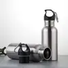 Amazon Acero inoxidable 304 Taza de agua de una sola capa conveniente para exteriores Ciclismo Montañismo Tetera Todo acero Botella de agua de boca ancha americana