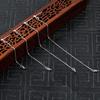 Soporte para pendientes de Plata de Ley 925 Alambre largo para oreja Soporte vacío Accesorios para pendientes DIY Redondo Inlay Simple Literario Perlas de imitación 6-10