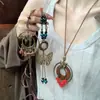 Colar Borboleta Flor Nan Meng Die Xiao Estilo Étnico Boêmio Corrente para Suéter Vintage Acessório de Pescoço Longo