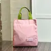 Nova Bolsa Térmica para Marmita Estilo Coreano de Contraste com Forro Isolante, Bolsa de Maternidade, Bolsa de Mão para Trabalho, Lanche, Compras para Mulheres