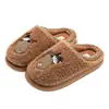 Lindas zapatillas de algodón antideslizantes para mujer, nuevo estilo otoño/invierno 2026, zapatillas de interior para el hogar esponjosas y cálidas
