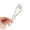Horquilla de metal en forma de U con forma de perla de alta calidad para mujer, estilo perezoso, con forma de bola, para la cabeza, para la parte trasera del cabello