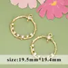 Galvanizado oro real 18k cuadrado redondo diamante geométrico circón diy aretes collar accesorios semiacabados