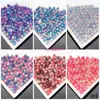 Perla artificial color mágico 8 mm sin agujero degradado sirena cuentas sueltas diy hecho a mano cuentas redondas pequeñas relleno de cubo cosmético joyería