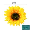 Flor de Girasol Artificial de Pétalos Finos Cabeza de Flor Falsa Decoración de Girasol Estilo Tema Monet Pared de Registro Foto