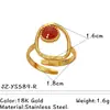 Anillos Europeos y Americanos de Acero Inoxidable para Mujer, Nicho de Lujo Ligero, Diseño de Goteo de Aceite de Gama Alta, Anillos de Acero de Titanio, Joyería Transfronteriza que No se Desvanece