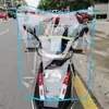 Carro elétrico motocicleta pára-brisa placa transparente ampliada bateria carro frente chuva pára-brisa quatro estações pára-brisa