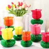 Decorações Pendentes de Bola de Favo de Mel de Tulipa de Páscoa Decorações de Centro de Mesa para Festa de Aniversário Infantil de Primavera e Verão