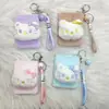 Espelho de Pelúcia Criativo Personalizado Fofo Dobrável Espelho de Maquiagem Pingente de Bolsa Desenho Animado Dupla Face Mini Portátil